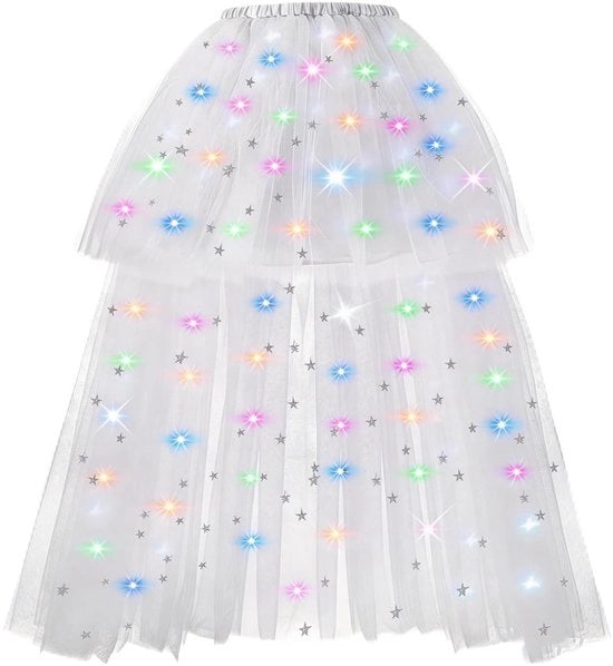 Costumi LED per donna, Tutu luccicante per feste e Halloween