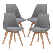 Set di 4 sedie da pranzo 82 x 49 x 54 cm design moderno robuste grigio riccio 03_0009823