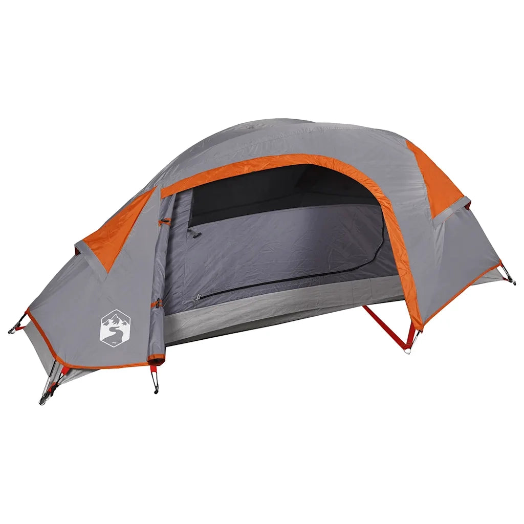Tenda da Campeggio a Cupola 1 Persona Arancione Impermeabile 94561