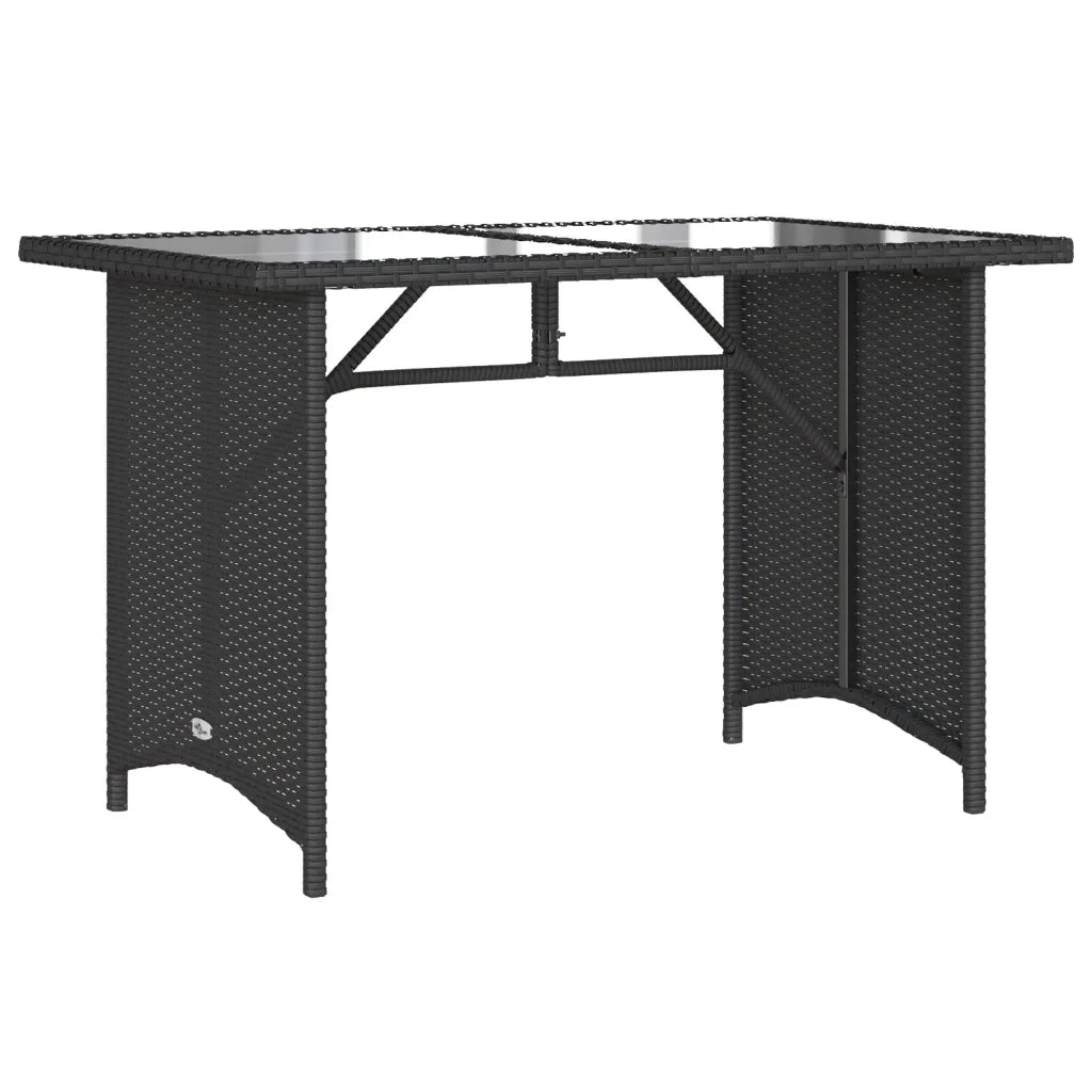 Set da Pranzo da Giardino 2 pz con Cuscini Nero in Polyrattan 366329