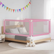 Sponda Letto di Sicurezza per Bambini Rosa 190x25 cm Tessuto 10205
