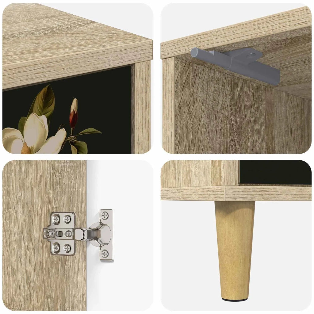 Armadio da Notte BREMEN 2 pz Rovere Sonoma 36 x 33 x 50 cm 8007226