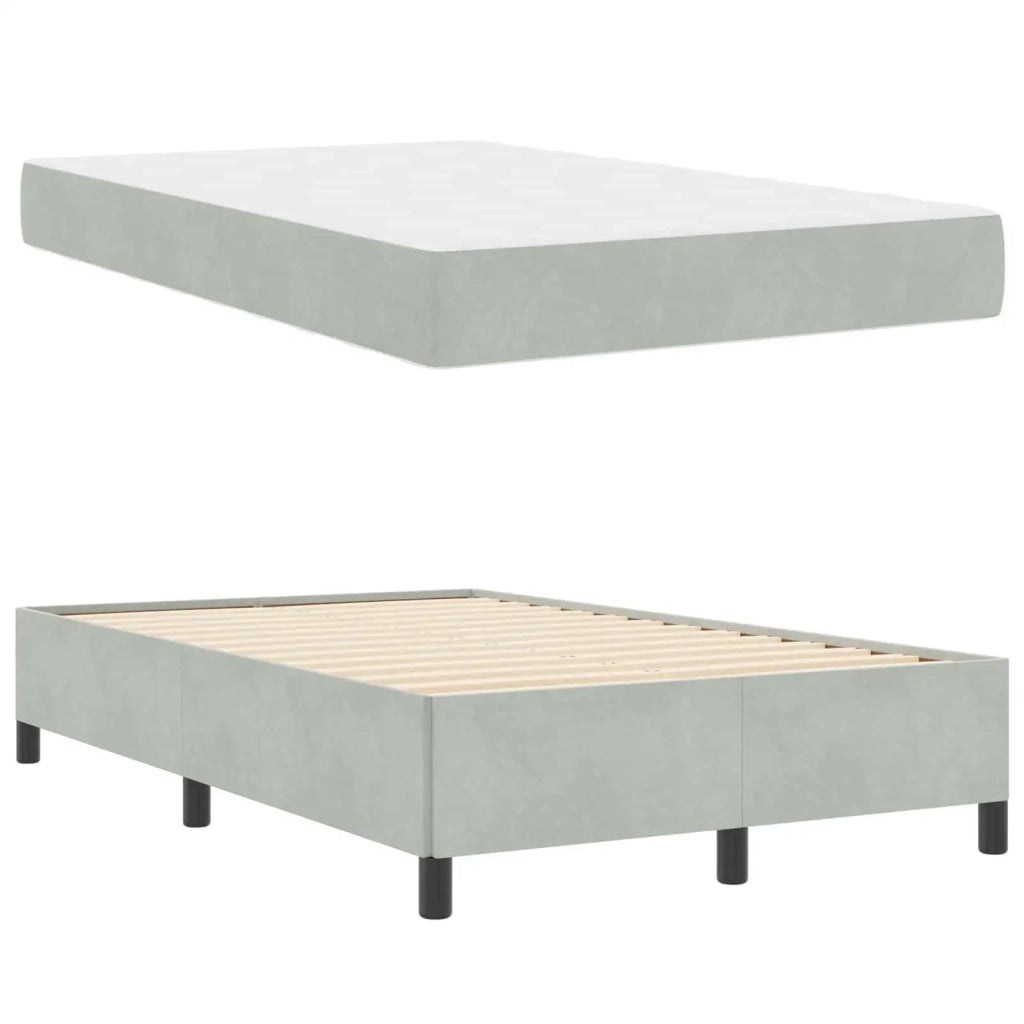 Struttura del letto Grigio chiaro 120 x 200 cm Tessuto