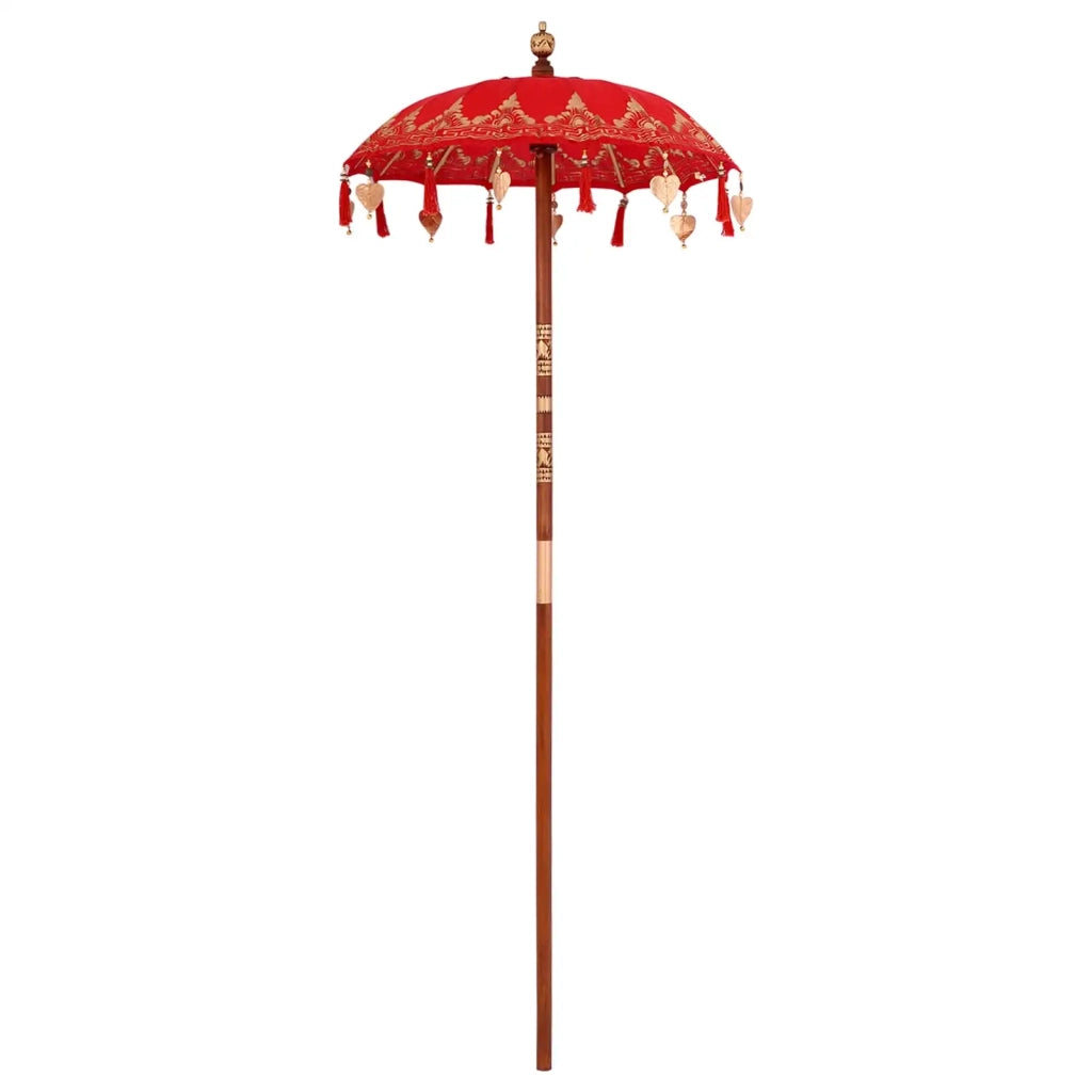 Ombrello balinese con base 2 pz Rosso 3433032