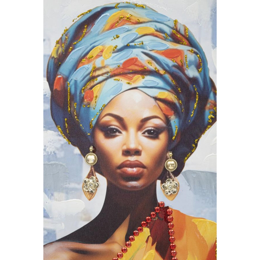 Stampa su Tela Africa 19, Multicolore, Legno, 52x4,5x152 cm