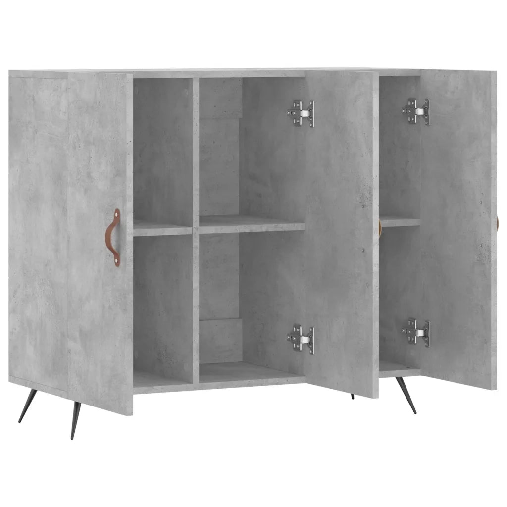 Credenza-Buffet-Armadio da cucina Grigio Cemento 90x34x80 cm in Legno Multistrato 741781