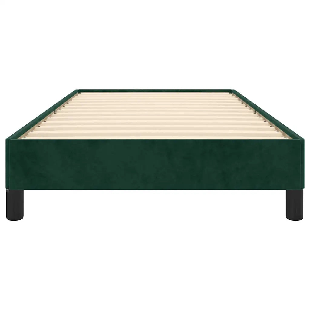 Letto singolo | Letto per adulti | Giroletto senza Materasso Verde Scuro 90x200 cm in Velluto