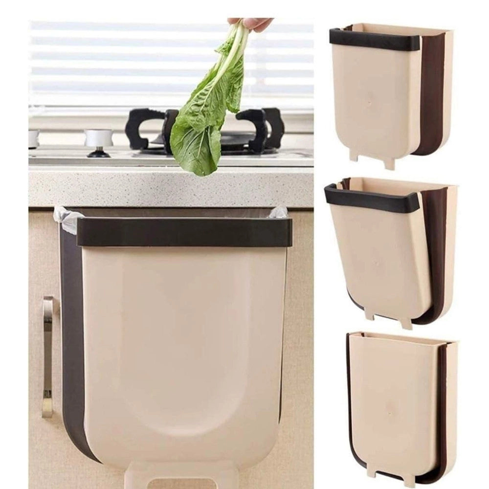 Trade Shop - Pattumiera Da Cucina Cestino Spazzatura Sospeso Pieghevole In Plastica Da Anta -