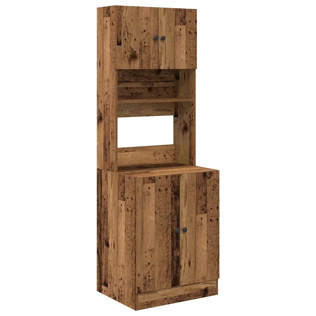 Credenza da cucina 2 pz | Madia | Buffet da pranzo | Armadio da pranzo Legno vecchio 60 x 50 x 180 cm