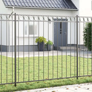 Elemento Recinzione Assen Grigio 170 x 200 cm Acciaio 42003911