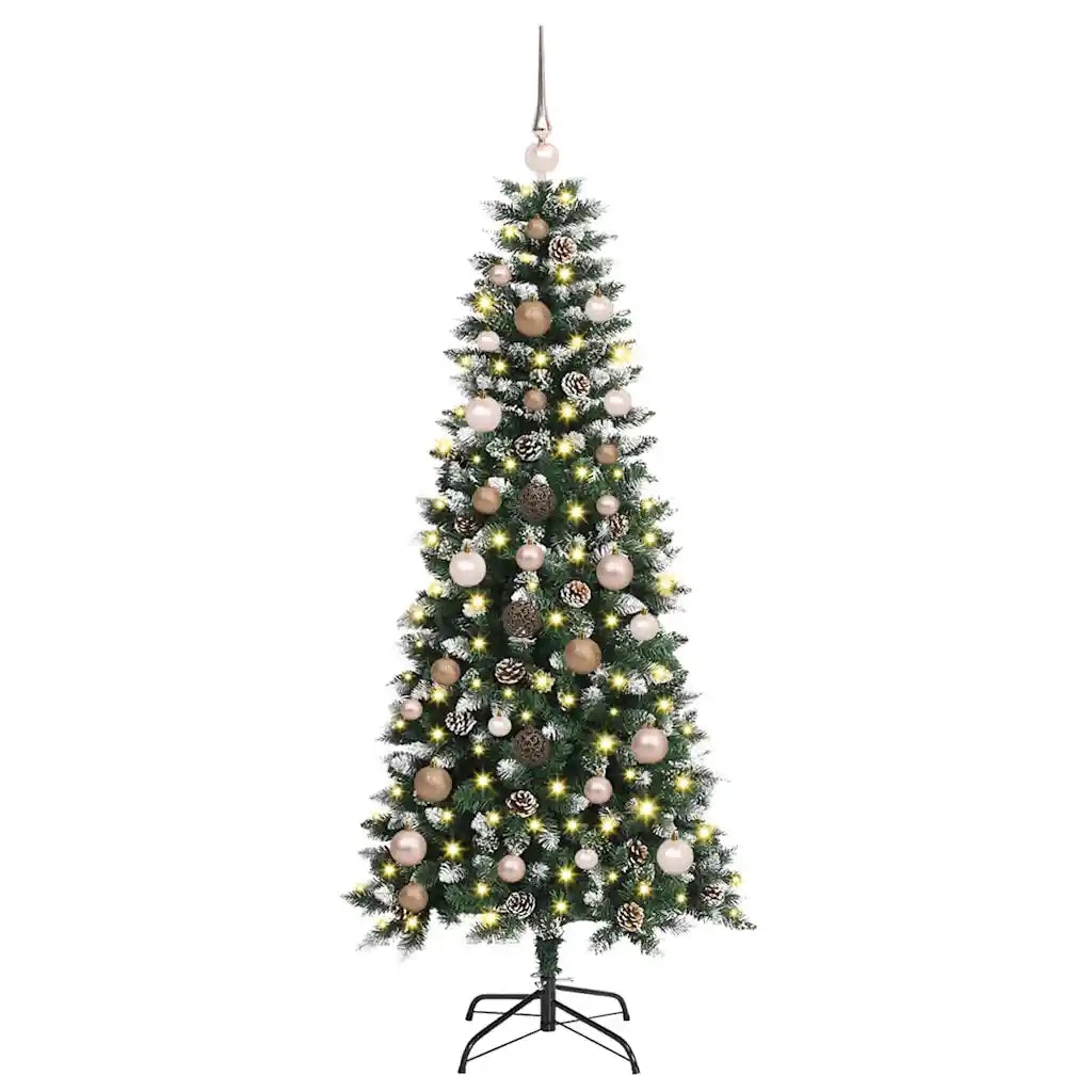 Albero di Natale | Decorazioni natalizie artificiale con 150 LED Verde 150 cm