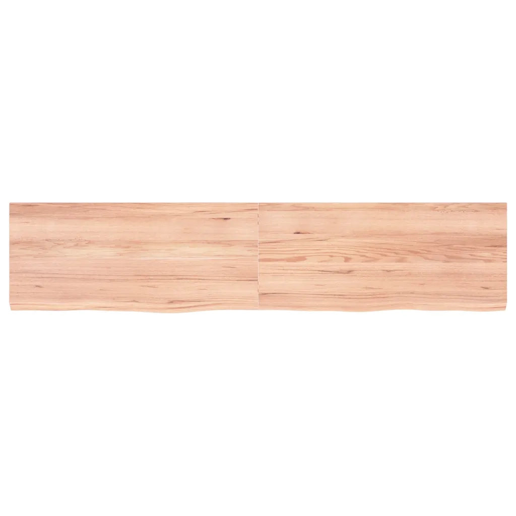 Ripiano Muro Marrone 180x40x(2-4) cm Massello Rovere Trattato 363718