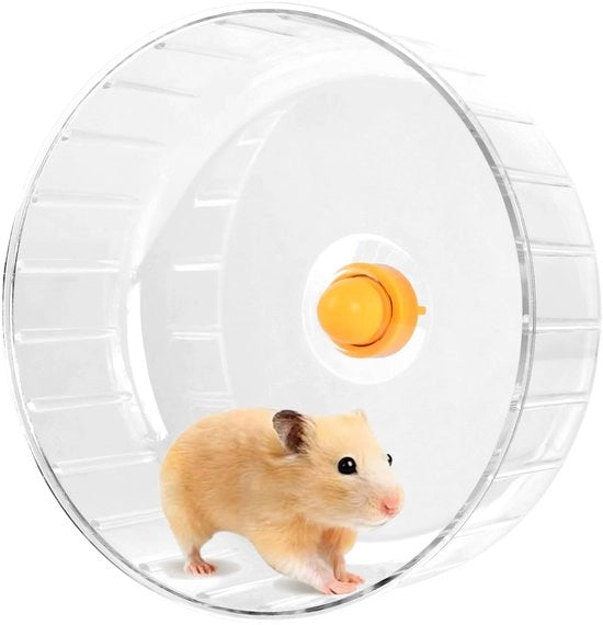 Flessa Silenziosa per Hamster - Transparante - 17cm - Flessa di Addestramento per Hamster - Adatta per Piccoli Animali - Plastica