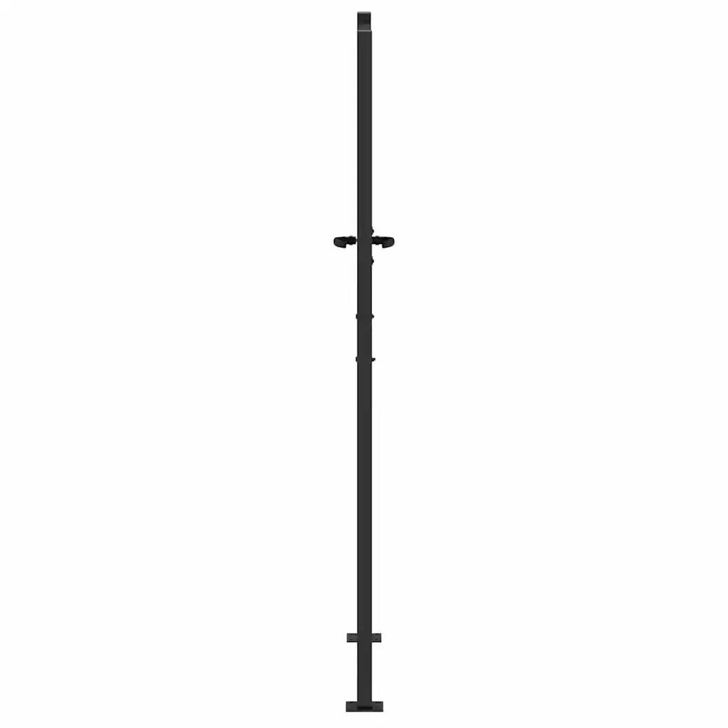 Cancello da giardino con blocco Nero 110 x 205 cm 42015888