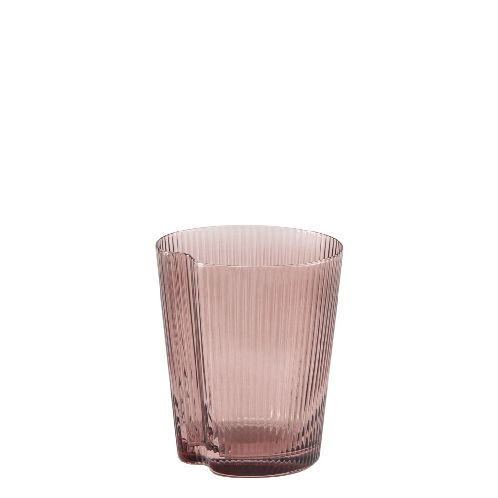 Set di 6 Bicchieri Handy Tumbler in Vetro Soffiato Color Ametista, Design Ergonomico e Impilabile, Ideali per l'Uso Quotidiano e per la Tavola