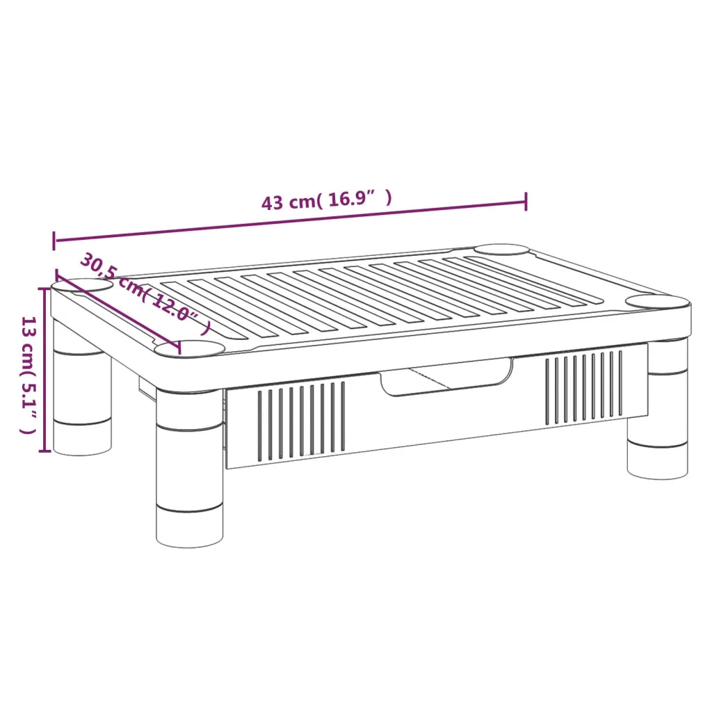 Supporto per Monitor Nero 43x30,5x13 cm cod mxl 18296