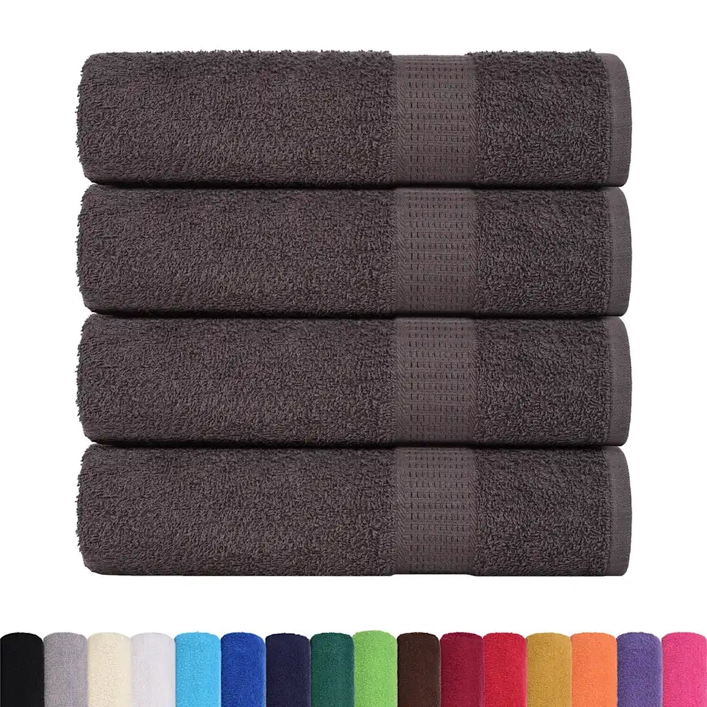 Asciugamani da bagno FROGN 4 pz | Teli per bagno Antracite 100x150 cm 360 g/m2