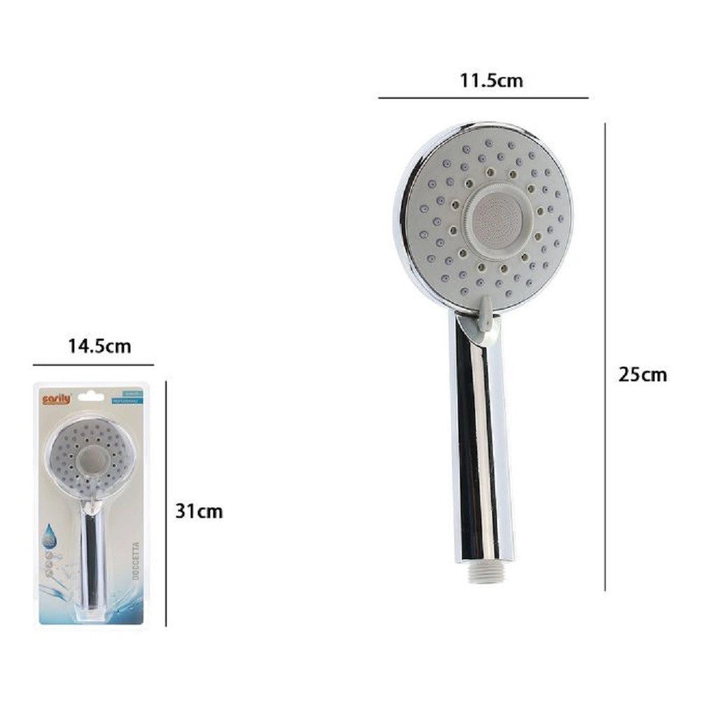 Trade Shop - Doccetta Doccino Tondo Bagno Soffione Doccia Moderno Multigetto 25x11.5cm 79707 -