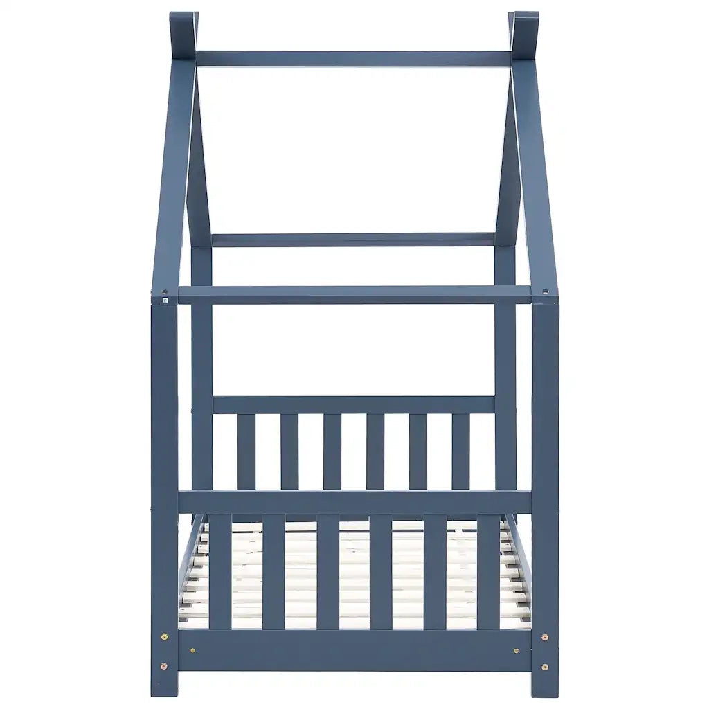 Giroletto per Bambini | Letto Infantile | Lettino Grigio in Massello di Pino 70x140 cm