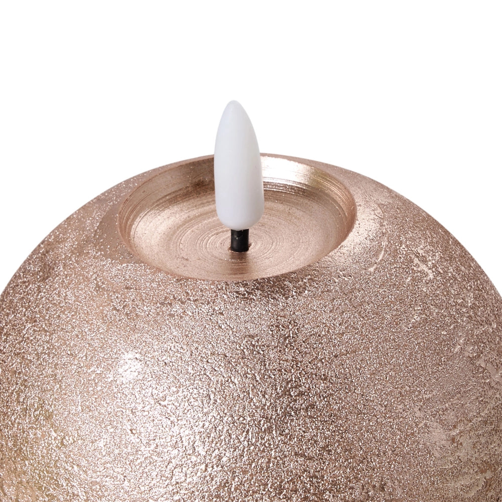 Set di 3 decorazioni natalizie LED per interni Candele decorative in paraffina Oro Decorazione per la casa con luci