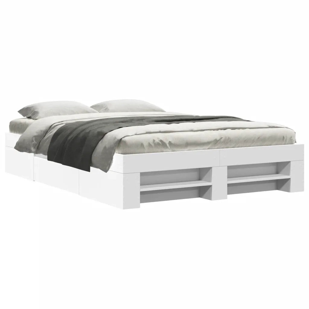 vidaXL Giroletto Bianco 140x190 cm in Legno Multistrato