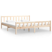 Letto matrimoniale | Letto per adulti | Giroletto senza Materasso in Legno Massello 160x200 cm