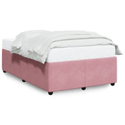 Letto matrimoniale | Letto per adulti | Giroletto senza Materasso Rosa 120x190 cm Velluto