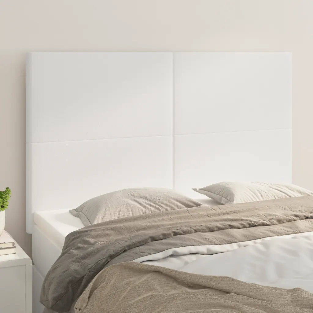 Testiera | Testata Bianca 144x5x118/128 cm in Similpelle