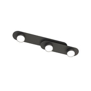 Plafoniera Minimal Marte Acciaio Nero 3 Luci Gx53 Ip20