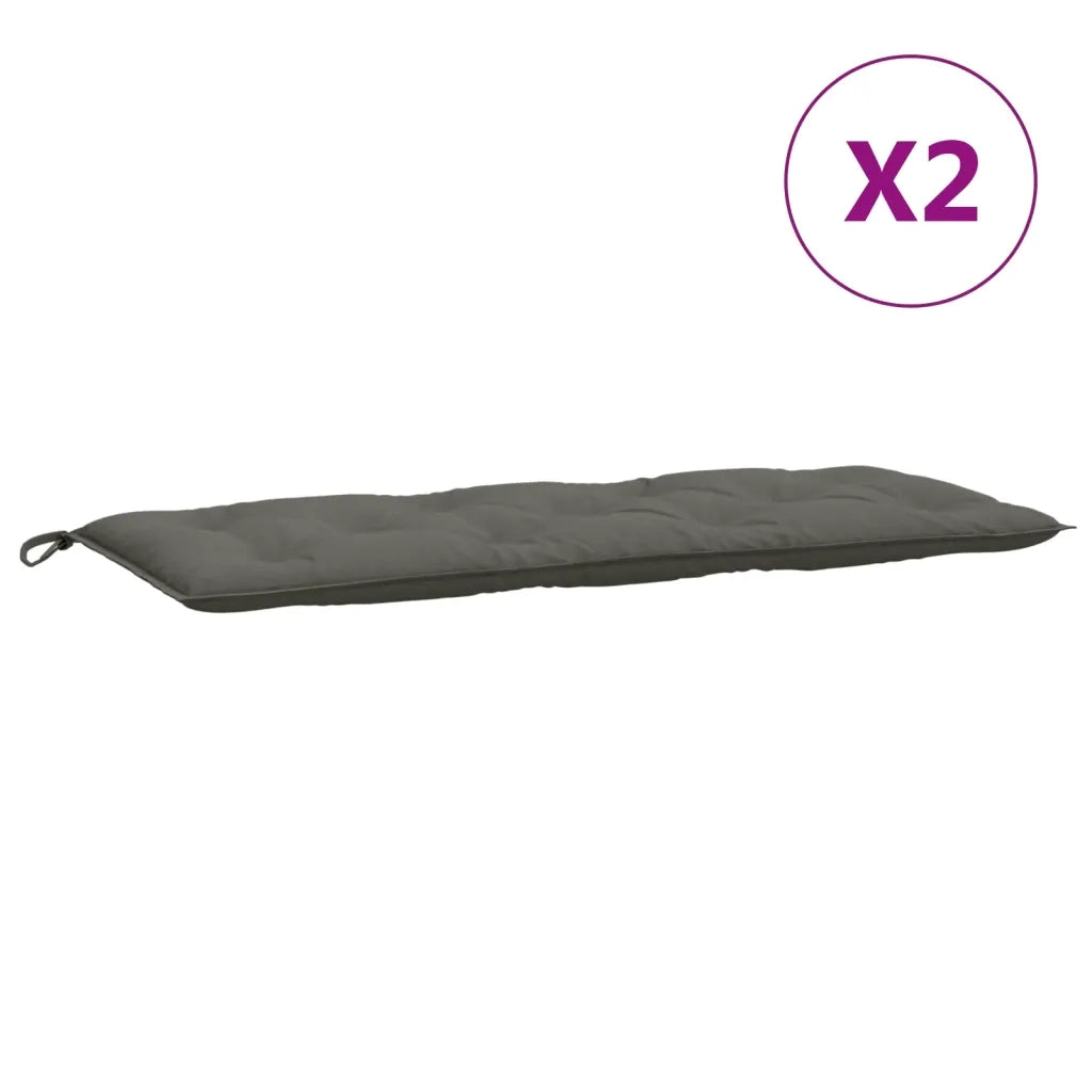 Cuscini Panca Giardino 2pz Grigio Scuro MÃ©lange 120x50x7 cm