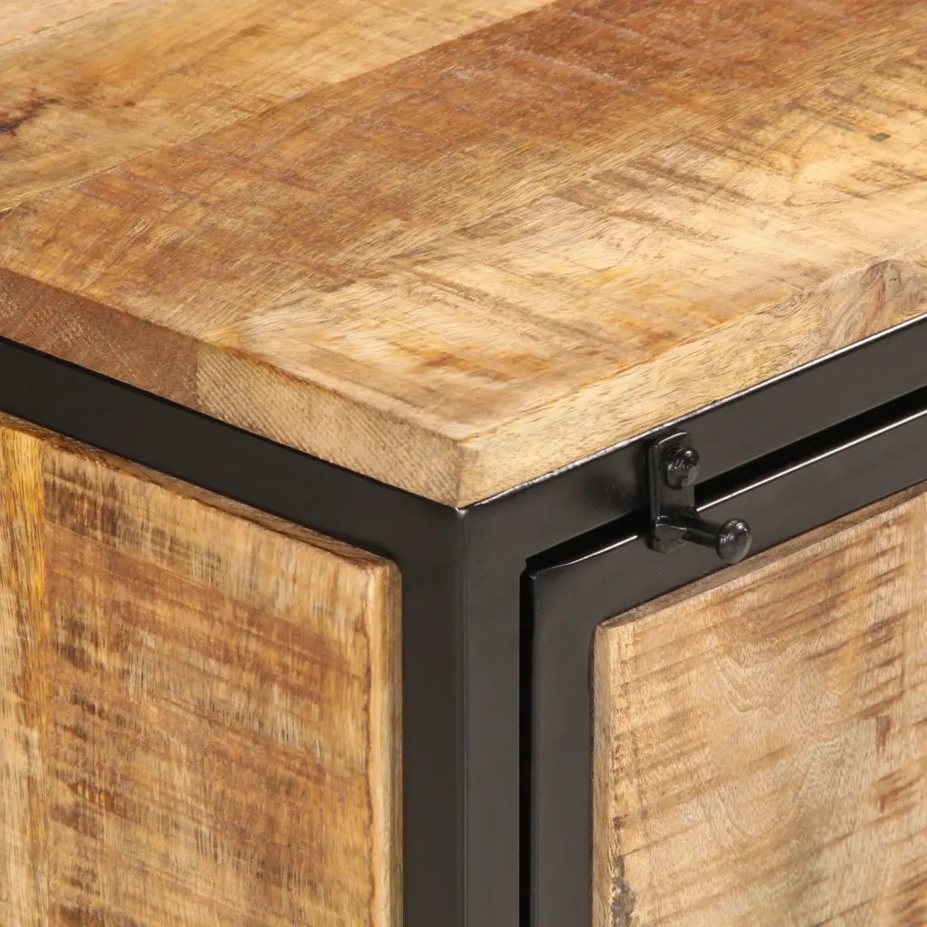 Scarpiera 60x35x53 cm in Legno Massello di Mango Grezzo 358506