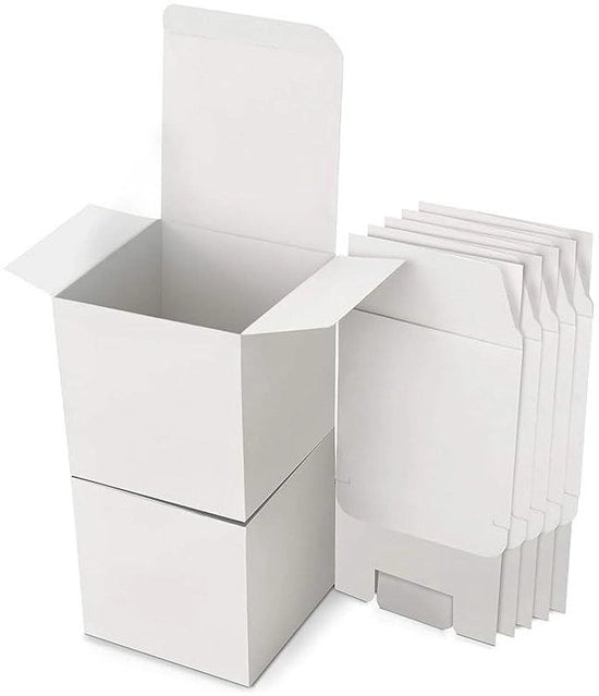 Scatola di regalo quadrata 15 pezzi - Scatola di cartone con coperchio - Dimensioni 10 x 10 x 10 cm - Cartone bianco - Scatola di regalo per doni