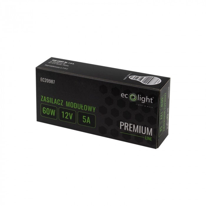 Alimentatore LED slim modulare 60W 12V IP20 Ecolight