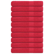 Asciugamani per Sauna 10 pz Rossi 80x200cm 360 g/mÂ² 100% Cotone
