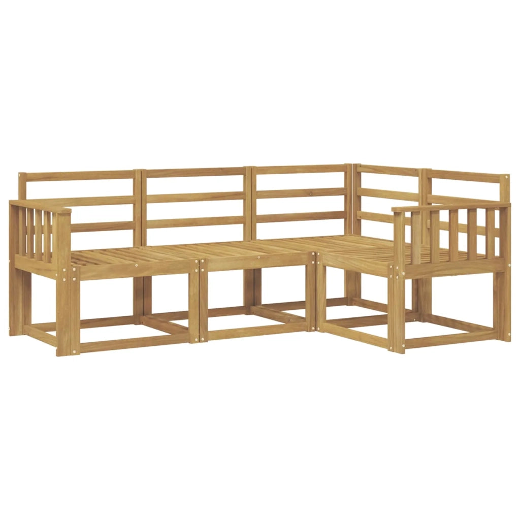 Set di divani da esterno 4 pcs Bianco 187,5 x 128,5 x 73 cm 3387553