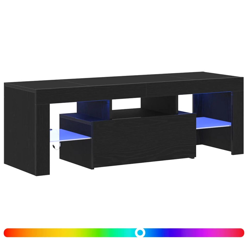 Mobile TV Rovere Nero 120 x 35 x 40 cm Legno multistrato 862552