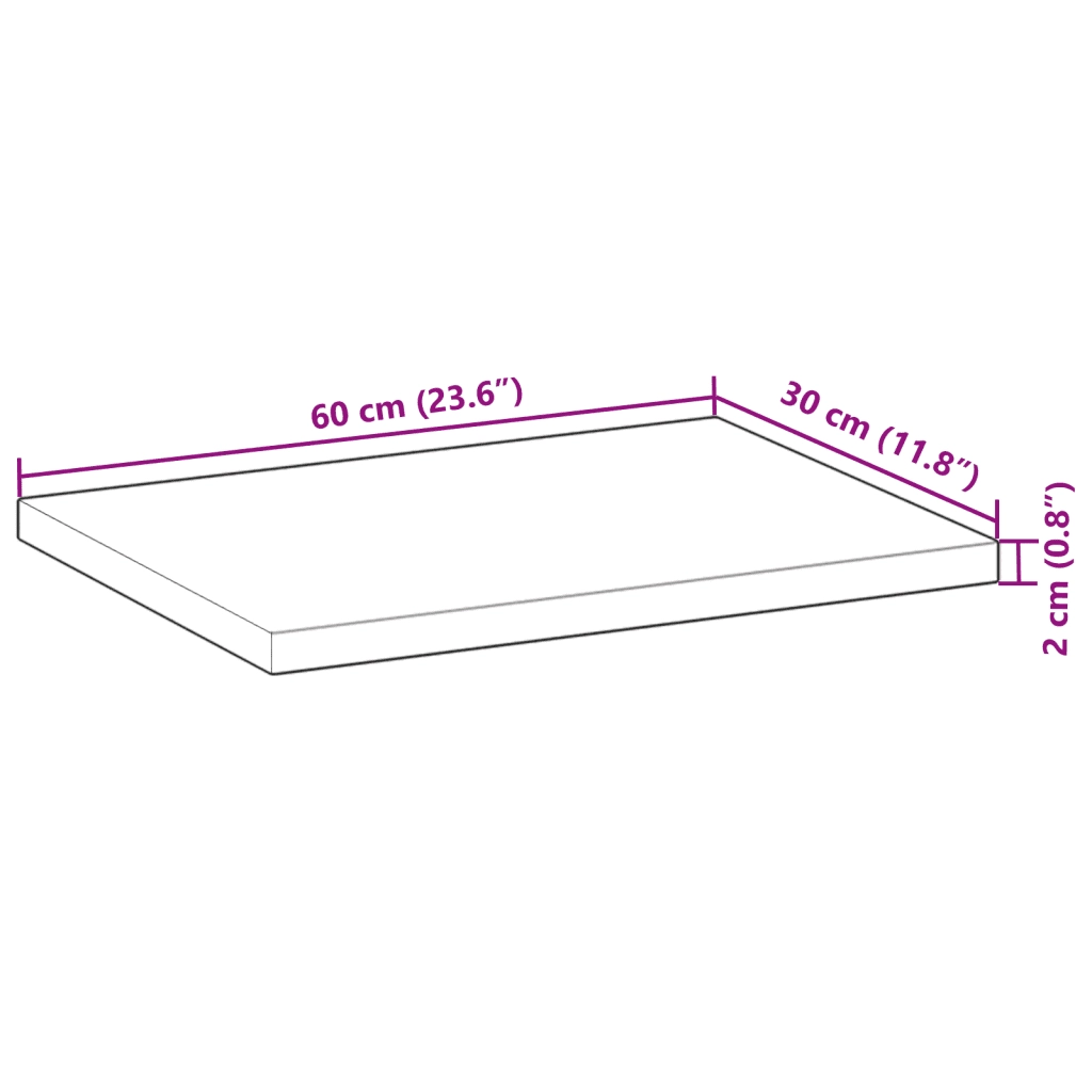 vidaXL Mensole da Parete 4 pz 60x30x2 cm Legno Acacia Rifinito a Olio