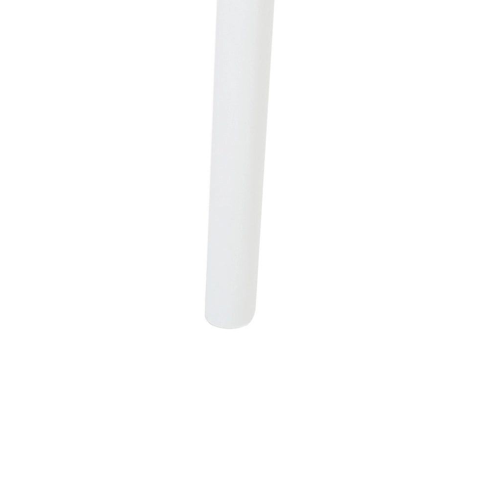 Set di 4 sedie da pranzo in plastica bianco per interni ed esterni da giardino impilabili in stile minimalista