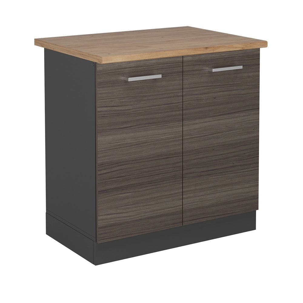 Vicco Mobile lavello cucina Grigio nobile 80 cm , PL Rovere