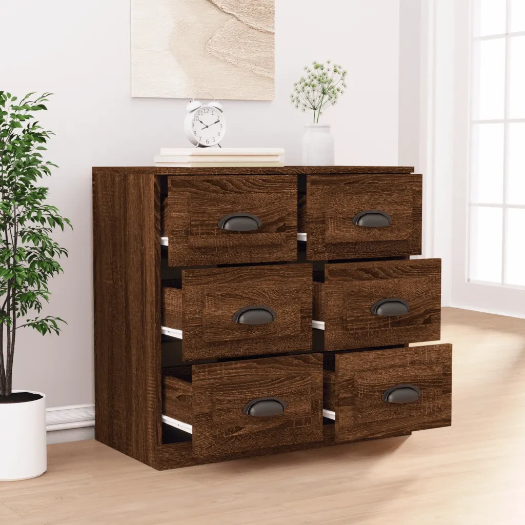 Credenza Rovere Marrone 70x35,5x67,5 cm in Legno Multistratocod mxl 79269