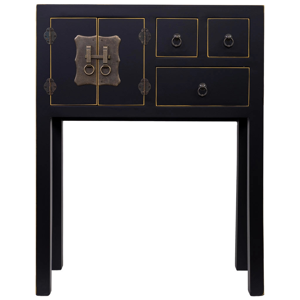 Mobile da ingresso in legno con 3 cassetti e 2 porte 63x26x82