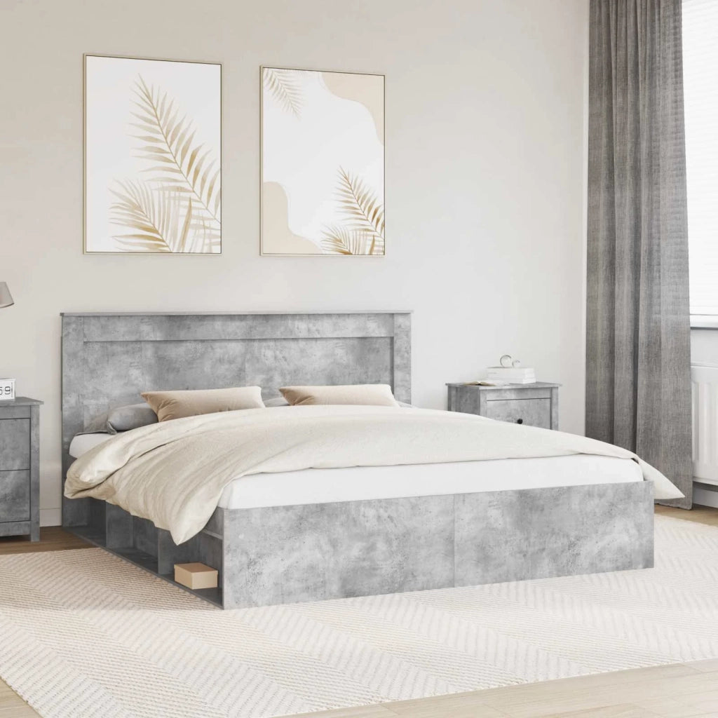 Struttura del letto Calcestruzzo 180 x 200 cm Pino massello 3410059