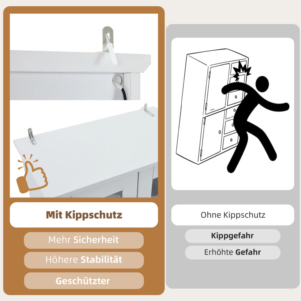 Vetrina moderna LED bianca opaca 165 cm con 2 cassetti; ripiani regolabili e ante in vetro