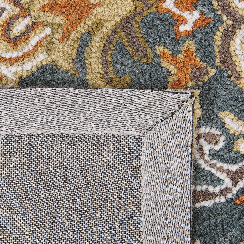 Tappeto multicolore lana 140 x 200 cm spessa pelo lungo motivo orientale