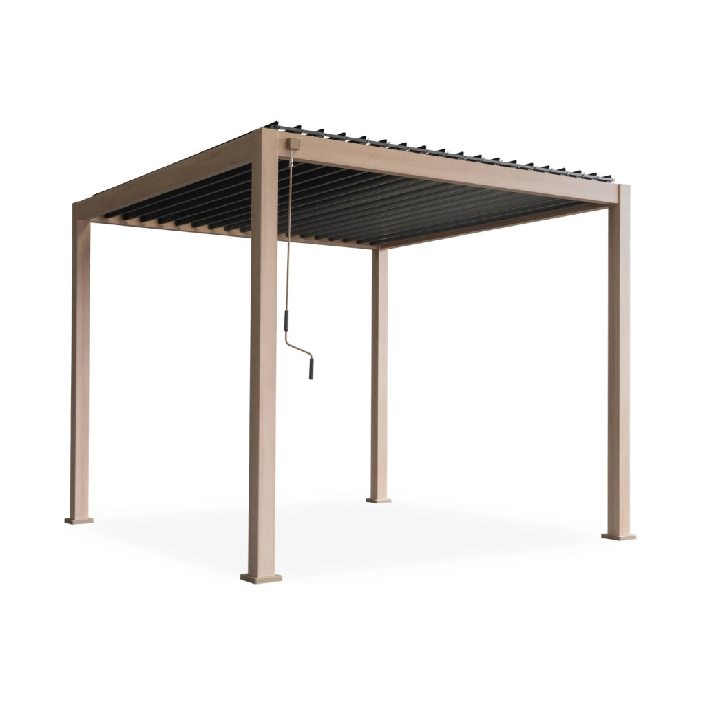 Pergola bioclimatica 3x3m in alluminio con lamelle orientabili,