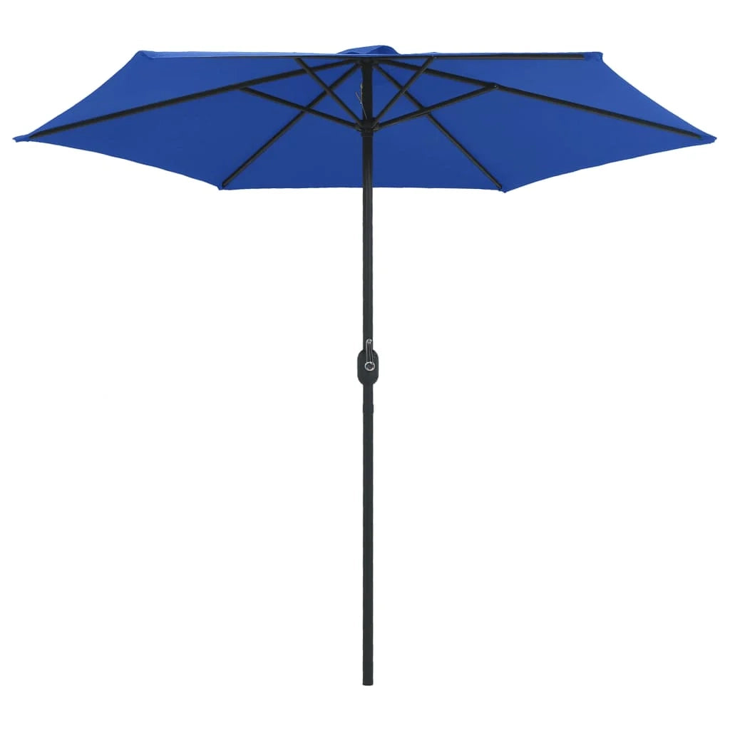Ombrellone da esterno e palo in alluminio 270 x 246 cm azzurro 02_0008287