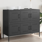 Credenza Nera 100,5x39x79 cm in Acciaio 843096