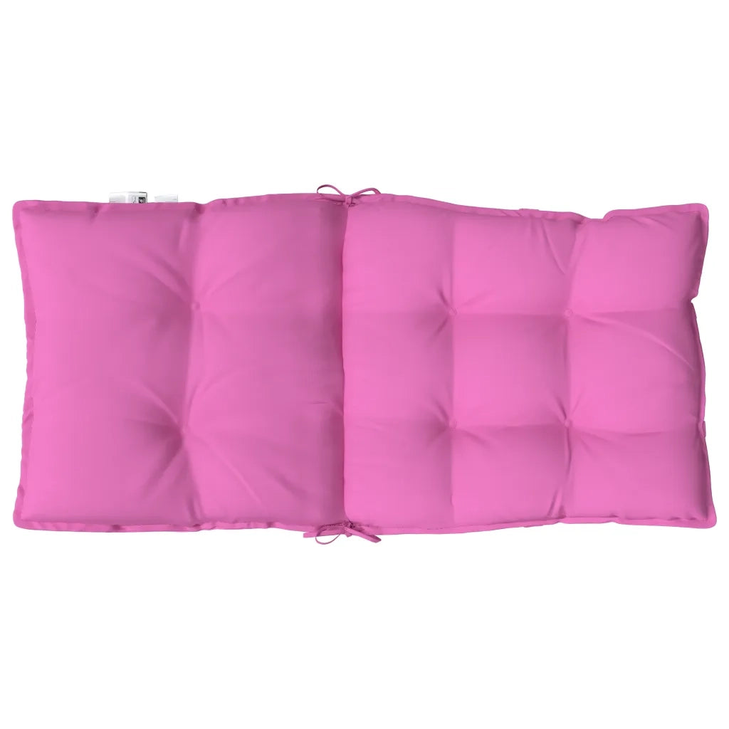 Cuscini per Sedia Schienale Basso 4 pz Rosa in Tessuto Oxford