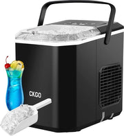 Fabbricatore di Cubetti di Ghiaccio 12 kg in 24 Ore 9 Cubetti di Ghiaccio in 6 Minuti con Display a LED 120 W Sensore Infrarosso Auto Pulito per Casa Campeggio Festa (Nero)