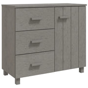 Credenza | Madia | Buffet da pranzo | Armadio da pranzo HAMAR Grigio Chiaro 90x40x80 cm Legno Massello di Pino